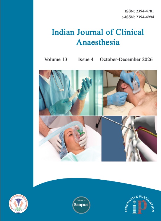 Indian Journal of Clinical Anaesthesia