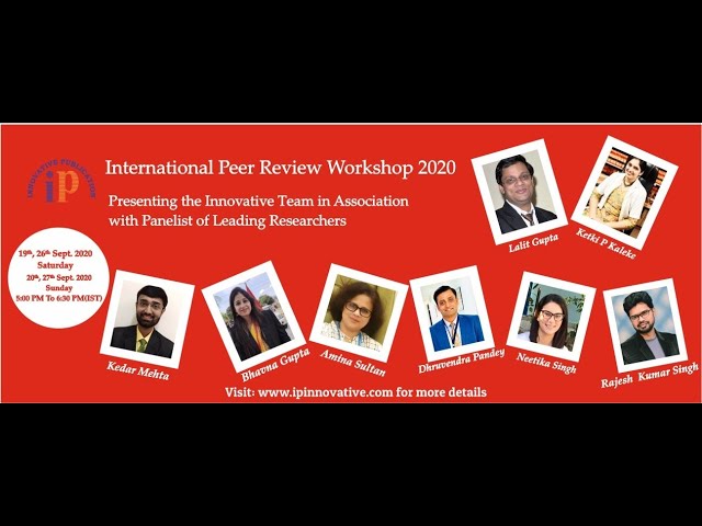 International Peer Review Workshop 2020 Banner