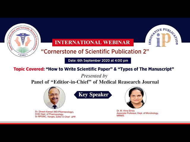 Cornerstone Of Scientific Publication: Part - 2 Banner