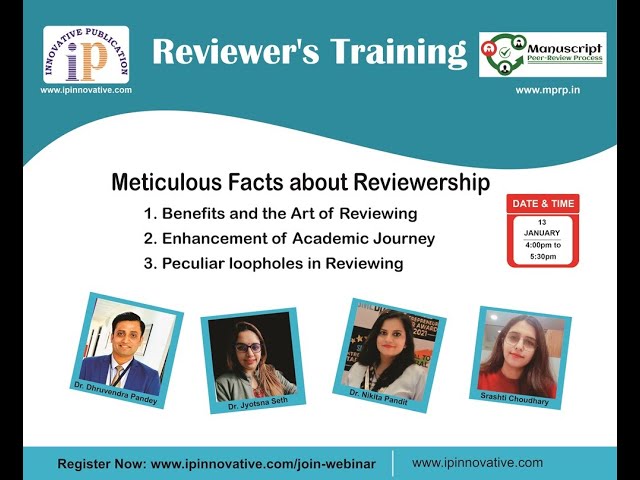 Meticulous Facts about Reviewership - Reviewer's Training Banner