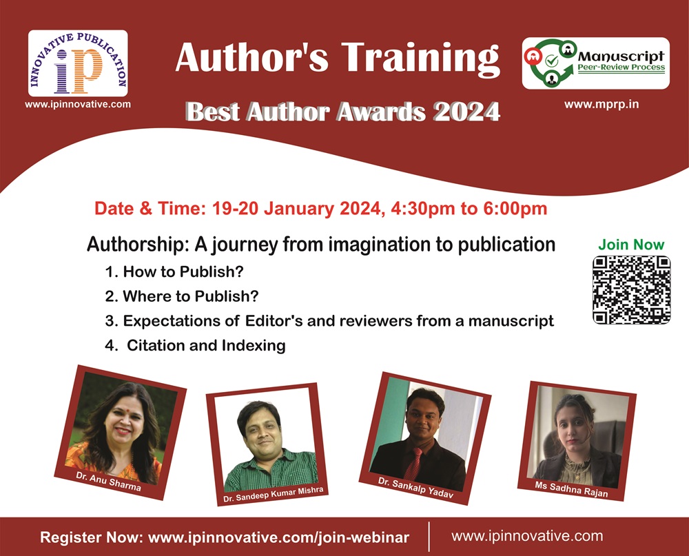 IP Innovative Publishing Week 2024 - Author's Training (19-20 Jan) Banner
