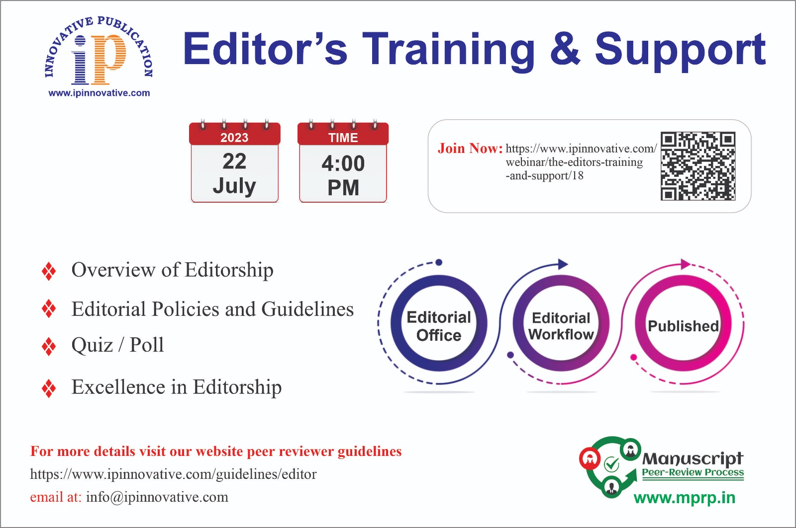 Editor's Training & Support Banner