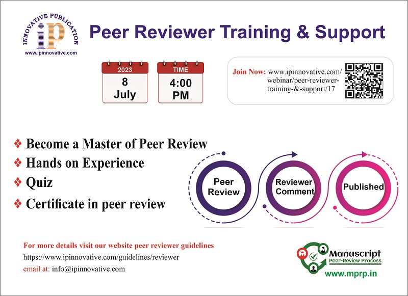 Peer Reviewer Training & Support Banner